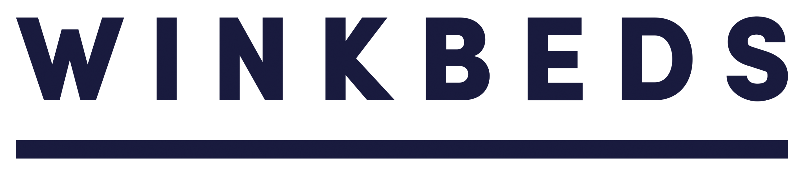 WinkBeds logo long in blue WinkBeds logo long in blue